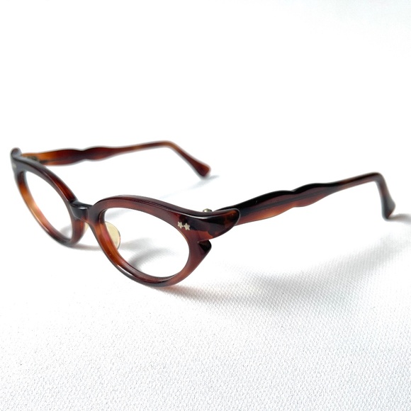 Petite Fit Cat Eye MCM Eyeglasses New Old Stock 1950s Tortoise Glasses Frames US - Picture 7 of 13